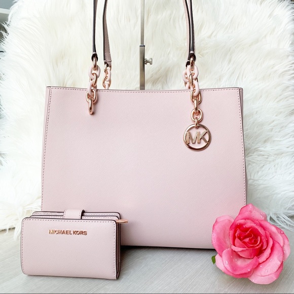 michael kors pink rose gold bag